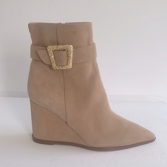 Sam Edelman Tan Suede Wedge Boots - Picture 6 of 14